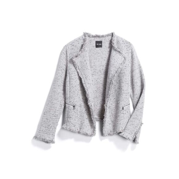 Nic+Zoe Fringe Mix Knit Jacket, M - Picture 1 of 6